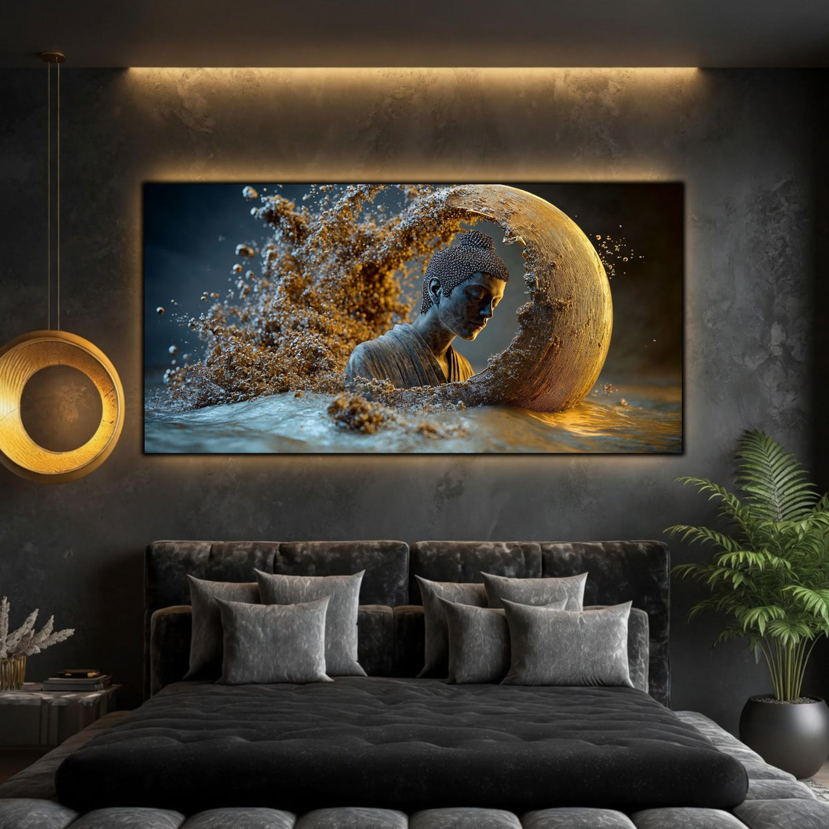 Tablou Abstract Living – Semiluna tăcerii primordiale