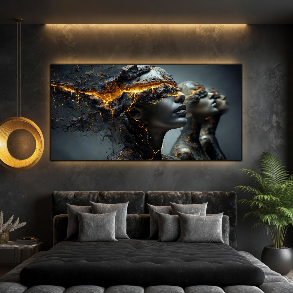 Tablou Living Modern – Ecourile arderii