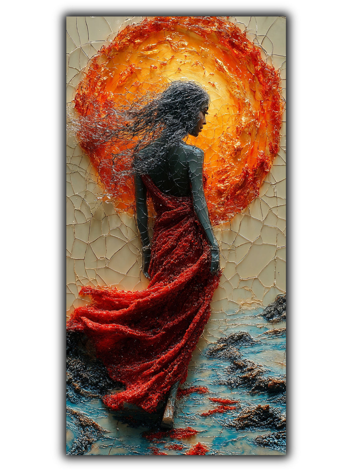 Tablou pentru sufragerie – The Burning Veil | Fragments of Becoming