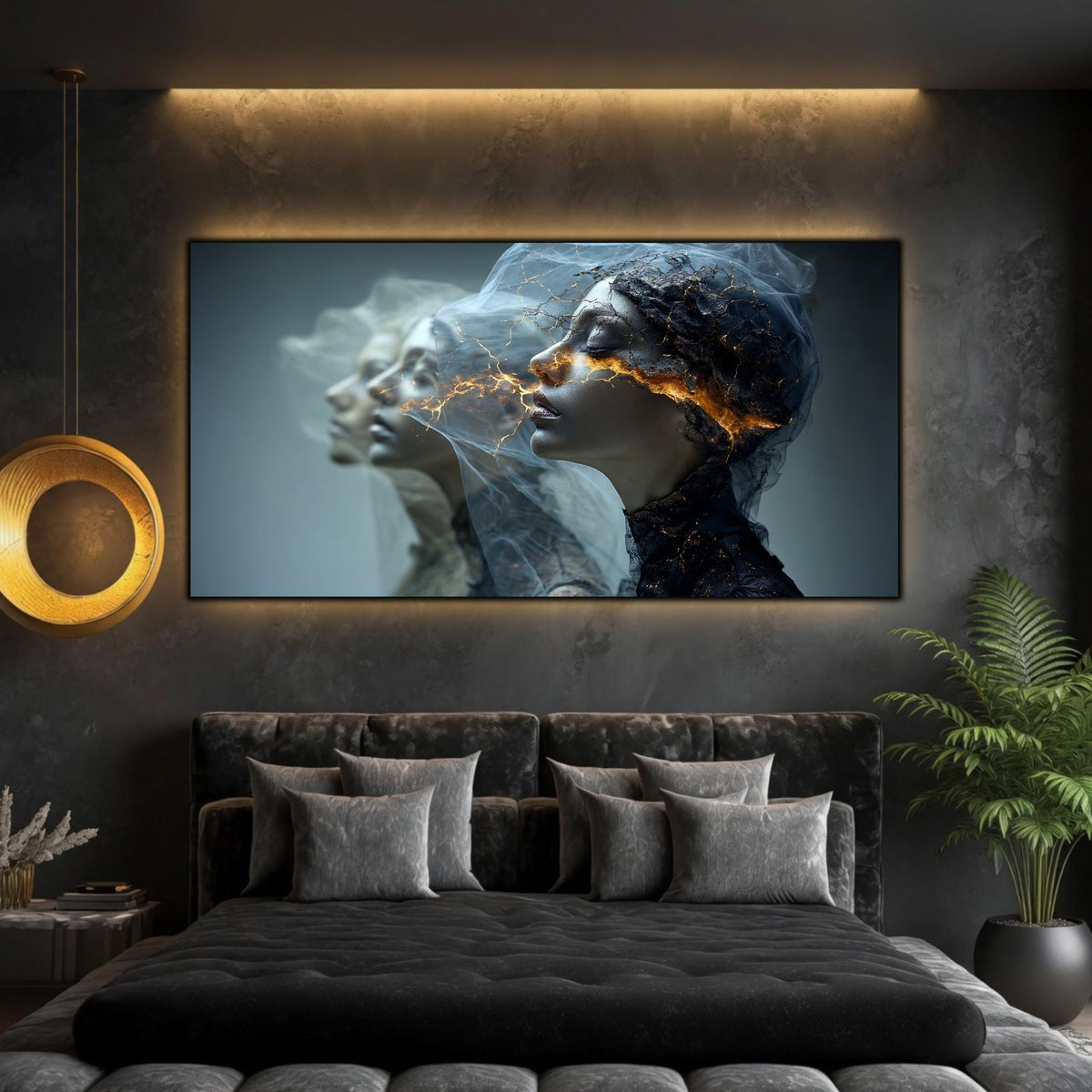 Tablou Living Modern – Vălurile arderii