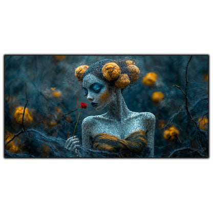 Tablou Dormitor Zen – Fragilitatea privirii de smalț