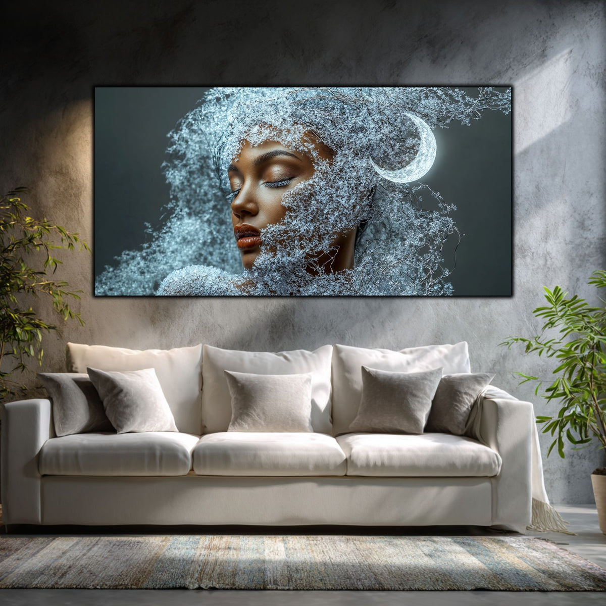 Tablou Decorativ Living Semiluna din Tăcere