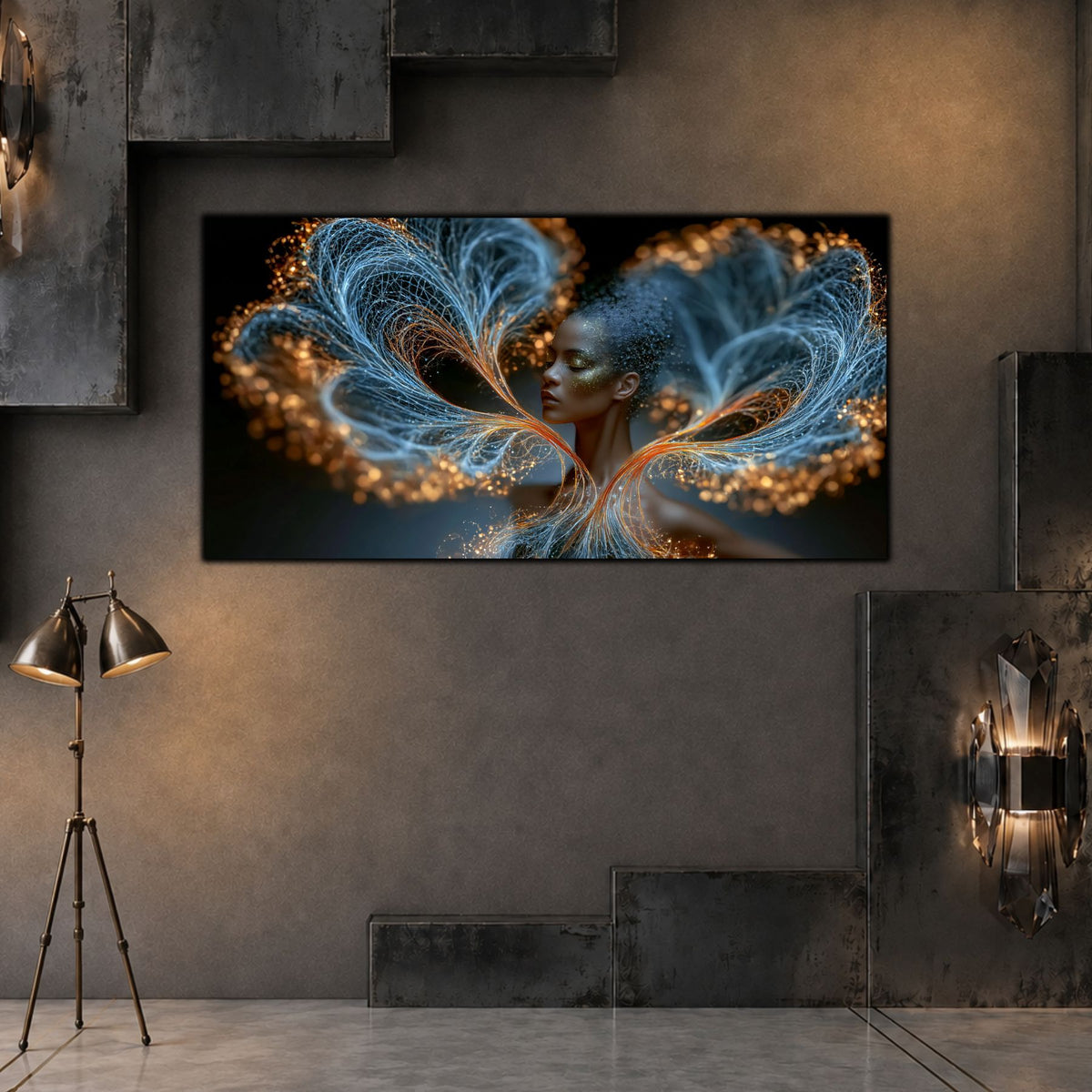 Tablou Abstract Living – Blooming Against Dark