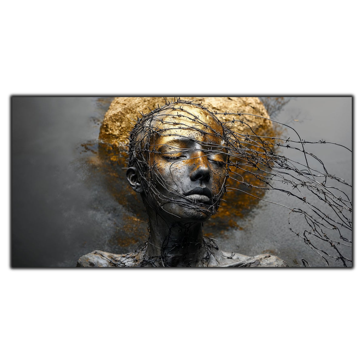 Tablou Sticlă Securizată – Unbroken Gold