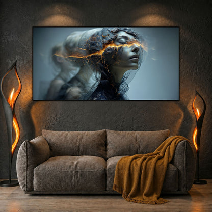 Tablou Living Modern – Sub pleoape, focul