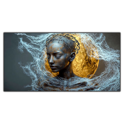 Tablou Sticlă Securizată – Gilded Silence