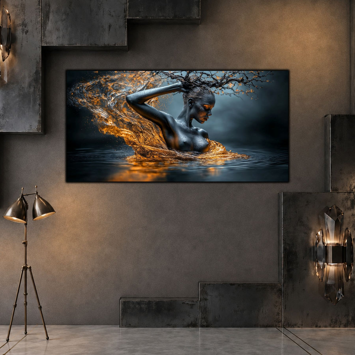 Tablou Modern Living Dansul Apelor de Aur