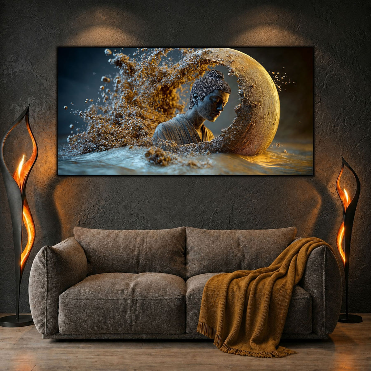 Tablou Abstract Living – Semiluna tăcerii primordiale