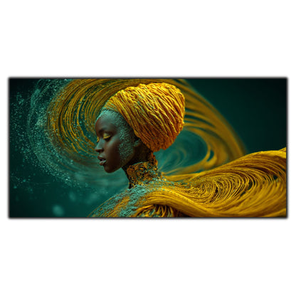 Tablou Dormitor Elegant – Saffron Orbit