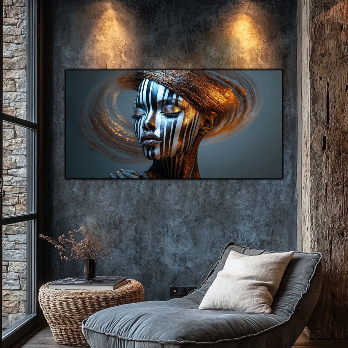 Tablou Sticla Securizata – Tablou Elegant pt Dormitor si Living - Dark StarDust No06
