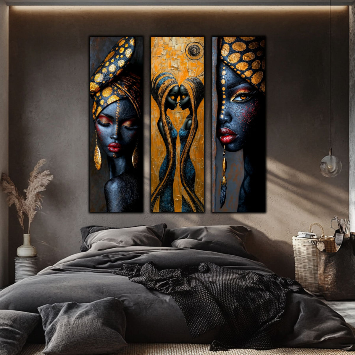 Set Modern de 3 Tablouri pe Sticla Securizata - Decor Elegant pt Living