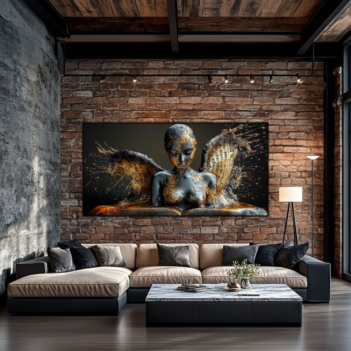 Dark Glow - Tablou elegant pe sticlă securizată pentru living contemporan