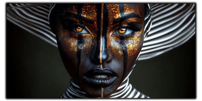 Tablou living modern Skin of Night sticla 4mm - mockup vedere 7