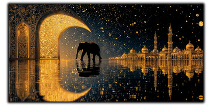 Echoes of Gold - Tablou Sticla  - Unicat - no04