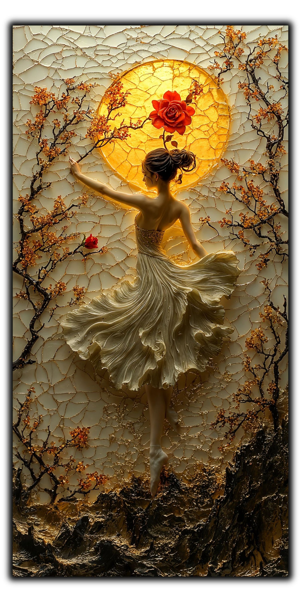 Tablou pentru sufragerie – Where Gold Breaks | Fragments of Becoming