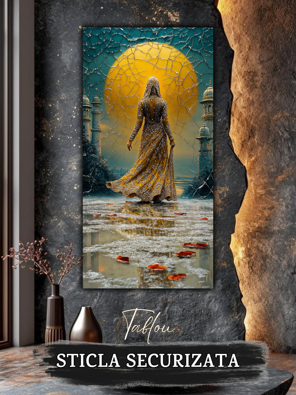 Tablou pentru sufragerie – Silence in Gold | Fragments of Becoming
