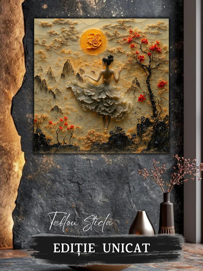 Tablou pentru sufragerie – Fractured Bloom | Fragments of Becoming
