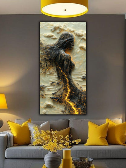 Tablou pentru sufragerie – Gold Beneath | Fragments of Becoming