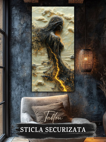 Tablou pentru sufragerie – Gold Beneath | Fragments of Becoming