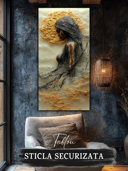 Tablou pentru sufragerie – Gilded Silence | Fragments of Becoming