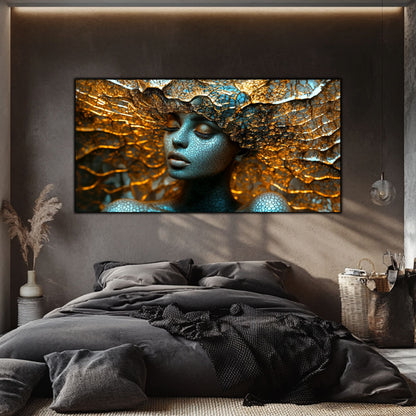 Tablou Decorativ Modern „Mandala Stelară" – Sticlă Securizată