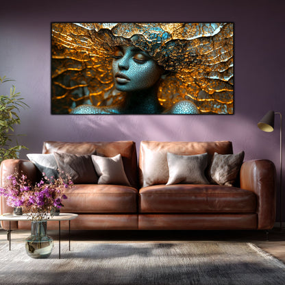 Tablou Decorativ Modern „Mandala Stelară" – Sticlă Securizată