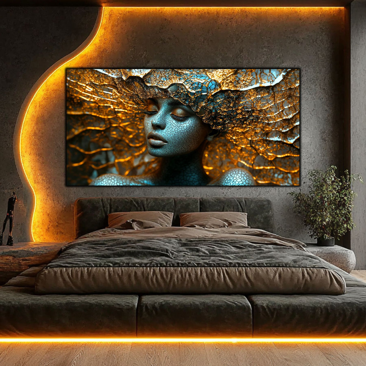Tablou Decorativ Modern „Mandala Stelară" – Sticlă Securizată