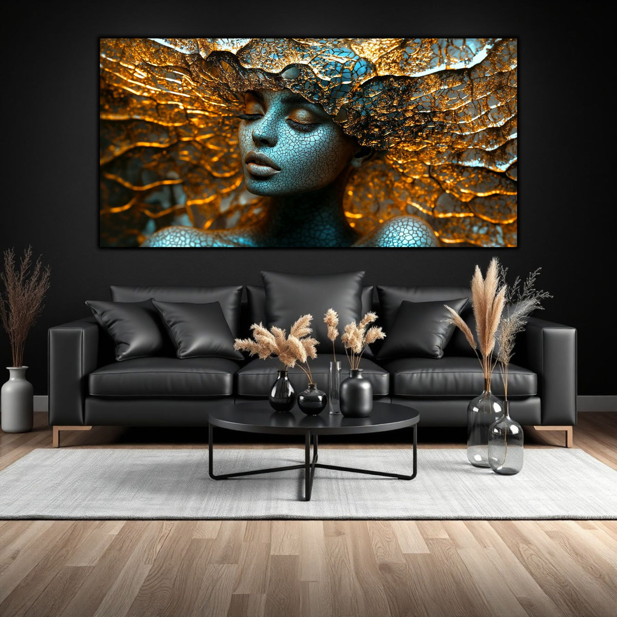 Tablou Decorativ Modern „Mandala Stelară" – Sticlă Securizată