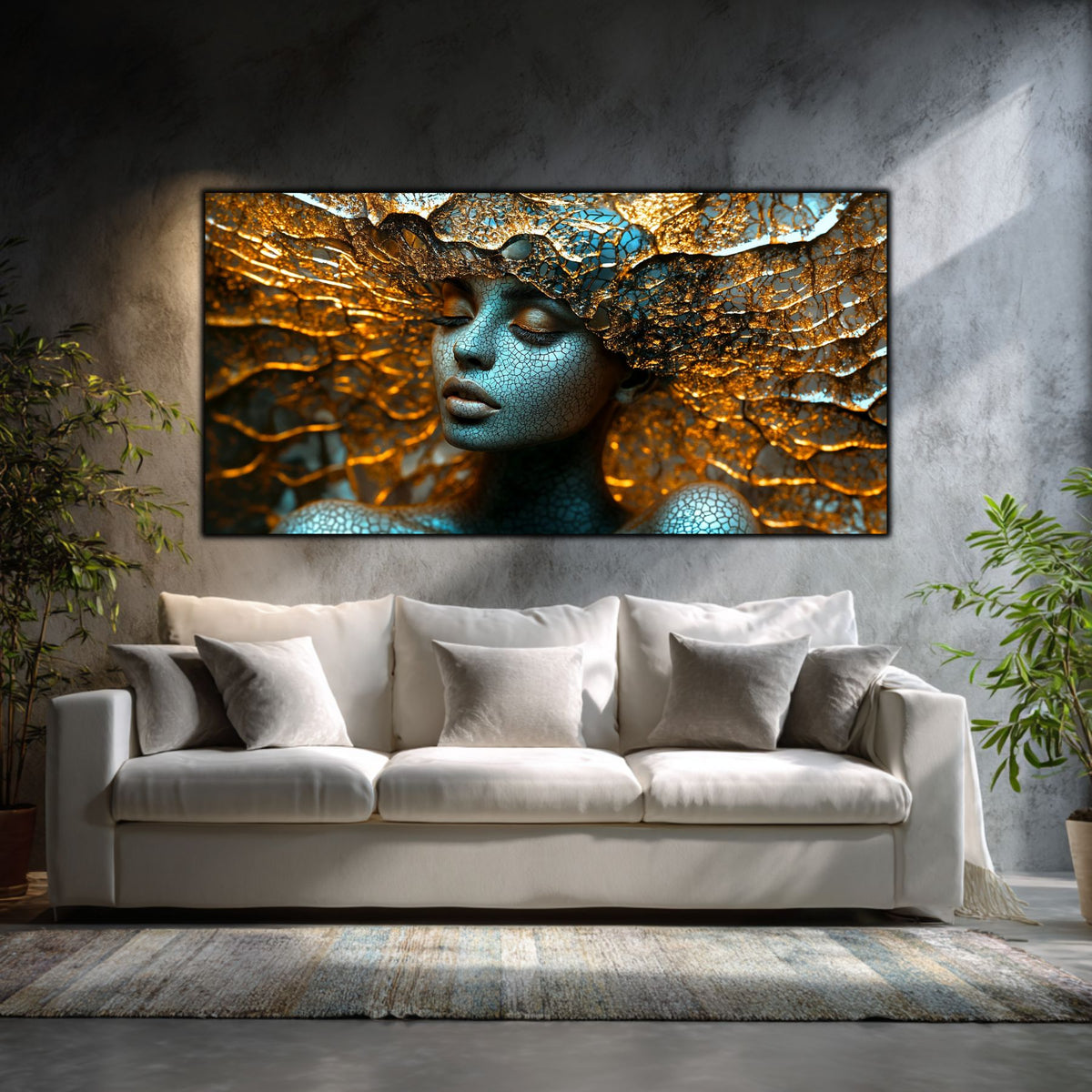 Tablou Decorativ Modern „Mandala Stelară" – Sticlă Securizată