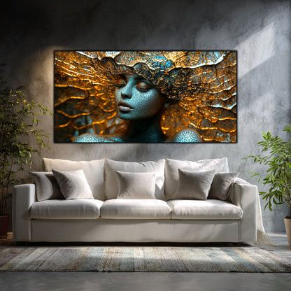 Tablou Decorativ Modern „Mandala Stelară" – Sticlă Securizată