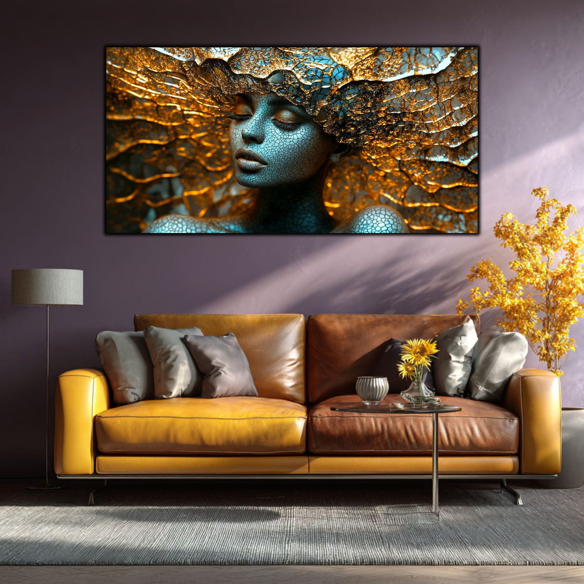 Tablou Decorativ Modern „Mandala Stelară" – Sticlă Securizată