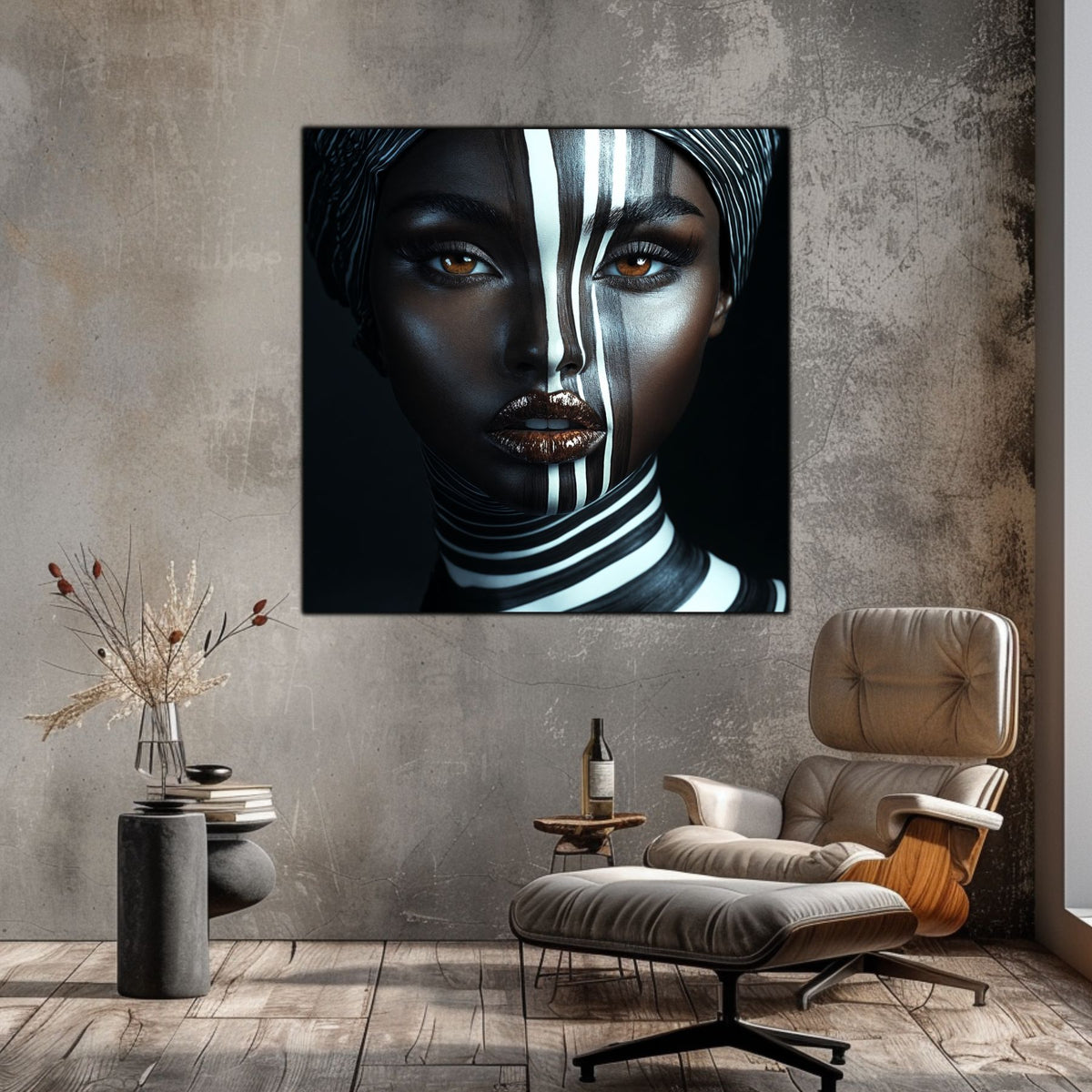 Tablou sufragerie mare Sacred Division sticla 4mm - mockup vedere 5