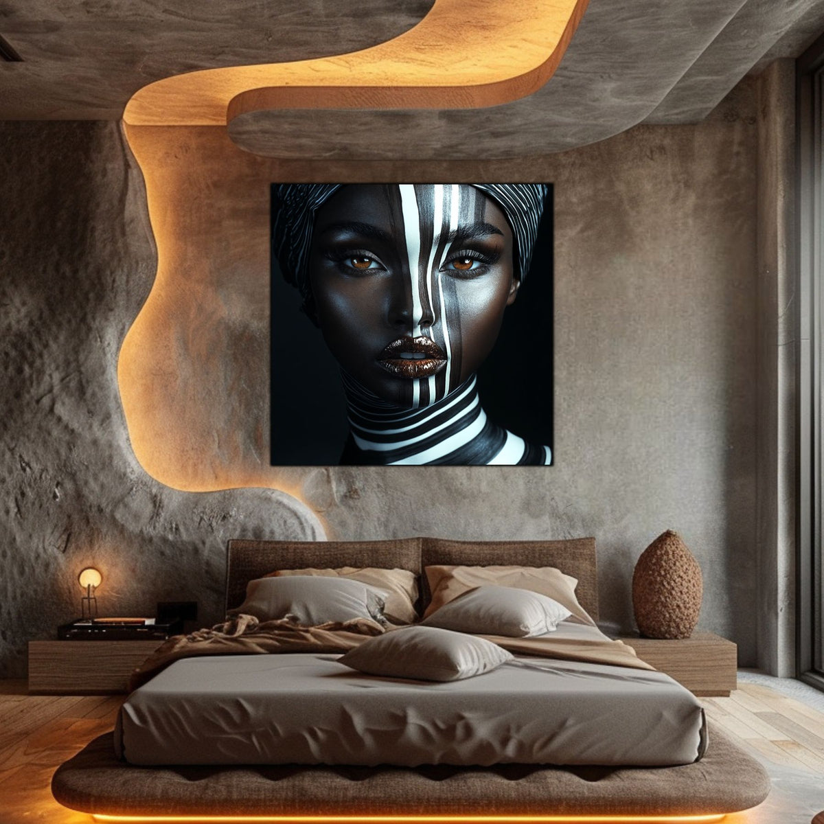 Tablou sufragerie mare Sacred Division sticla 4mm - mockup vedere 7