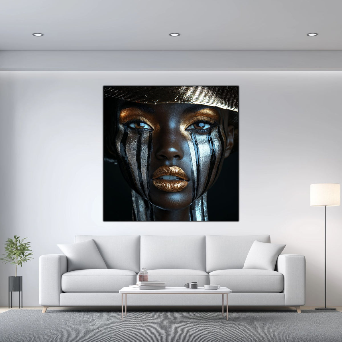 Tablou dormitor zen Inner Tears sticla securizata 4mm - mockup vedere 5