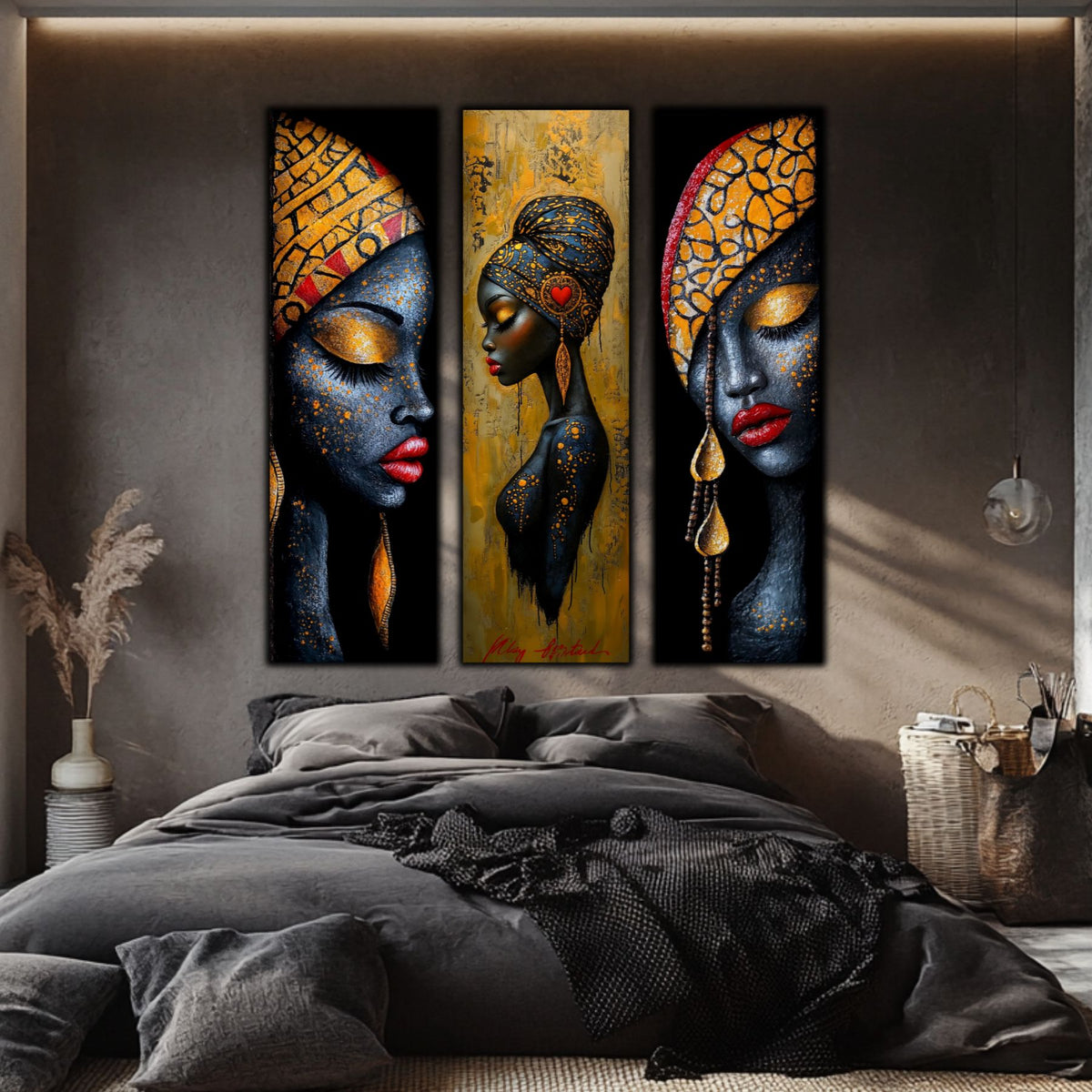 Set Modern de 3 Tablouri pe Sticla Securizata - Decor Elegant pt Living