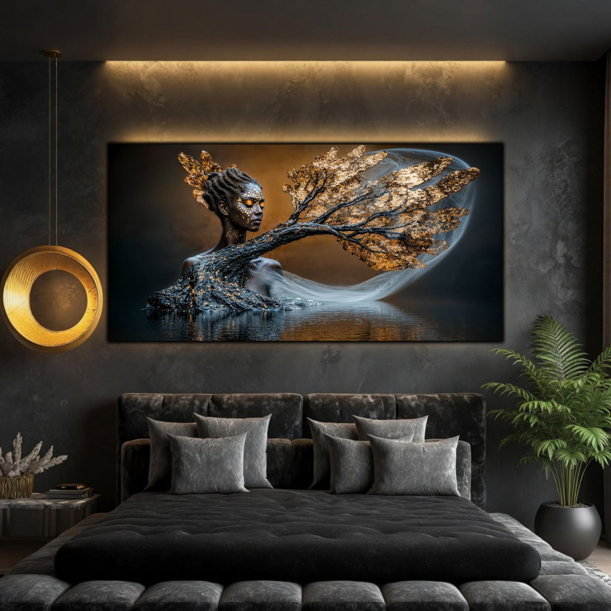 Tablou abstract pe sticlă Ethereal Dream pentru sufragerie premium, inspirat de legătura dintre natură, memorie și identitate