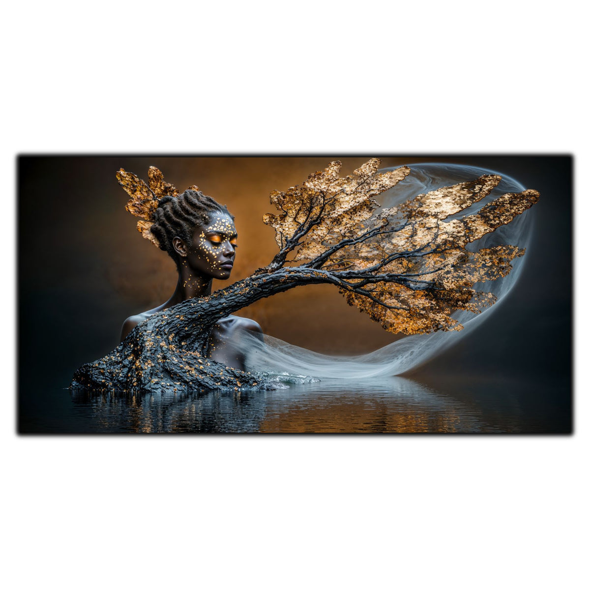 Tablou abstract pentru sufragerie Ethereal Dream din colecția Ethereal Imprint, artă contemporană pe sticlă cu atmosferă contemplativă