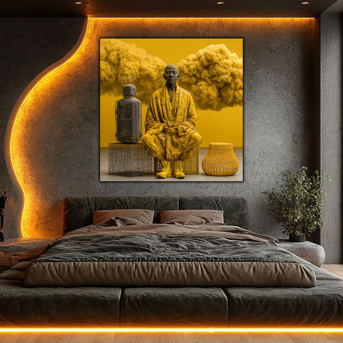 Tablou decorativ Lângă Umbra Mea în interior cu lumină led artificială – Art-Zen