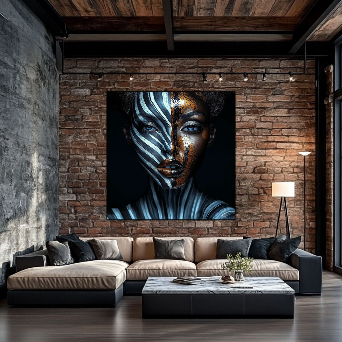 Tablou living mare Lumina Captiva din sticla securizata , decor modern pentru living spatios.