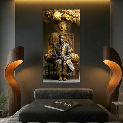 Decor liniștitor pentru dormitor, tablou pe sticlă ultra-clară simbolizând eliberarea și acceptarea.