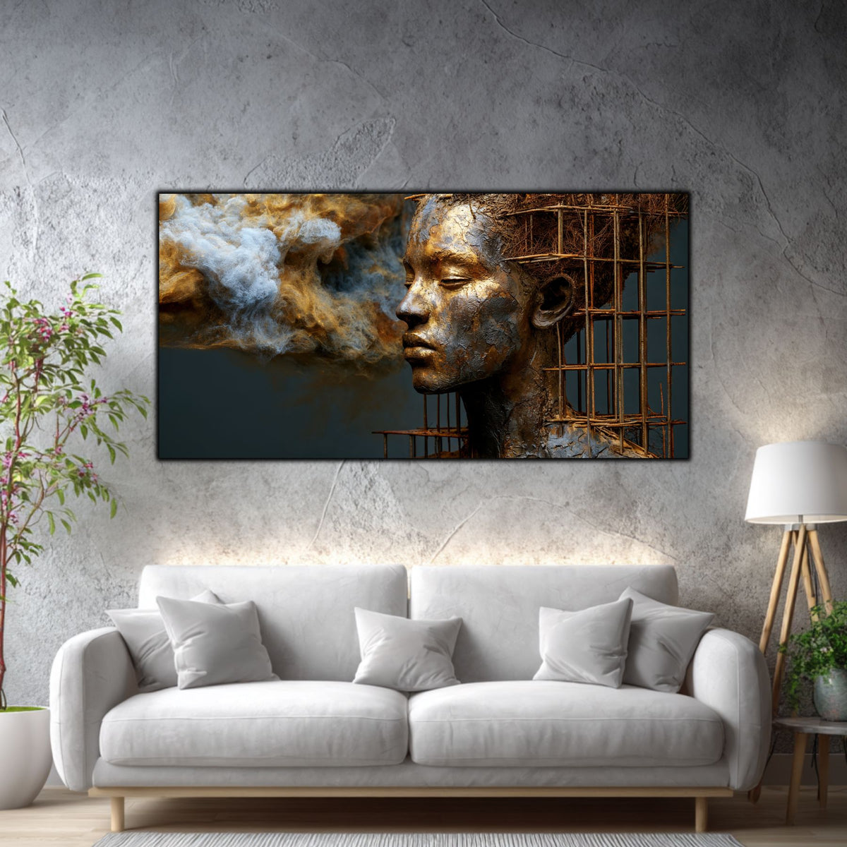 Tablou decorativ Suflul Dinainte în interior cu lumină naturala – Art-Zen