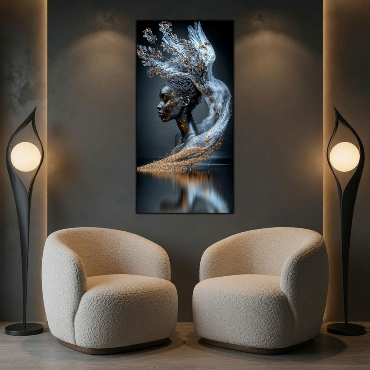 Tablou pentru sufragerie modernă Ethereal Bloom, potrivit unui decor minimalist cu influențe organice și design contemporan
