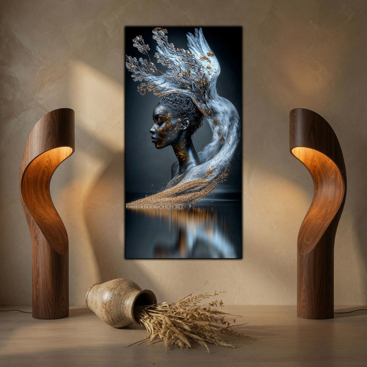 Tablou abstract pentru decor de sufragerie zen Ethereal Bloom, o lucrare care inspiră liniște și transformare personală