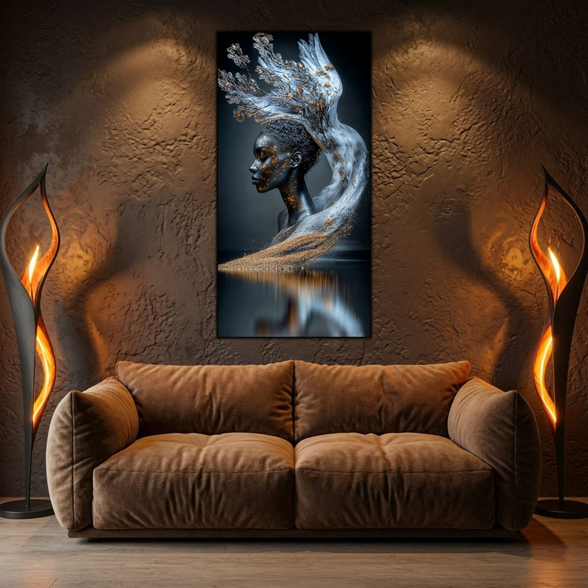 Tablou abstract Ethereal Bloom pentru dormitor sau sufragerie, inspirat de armonia dintre natură și devenirea interioară