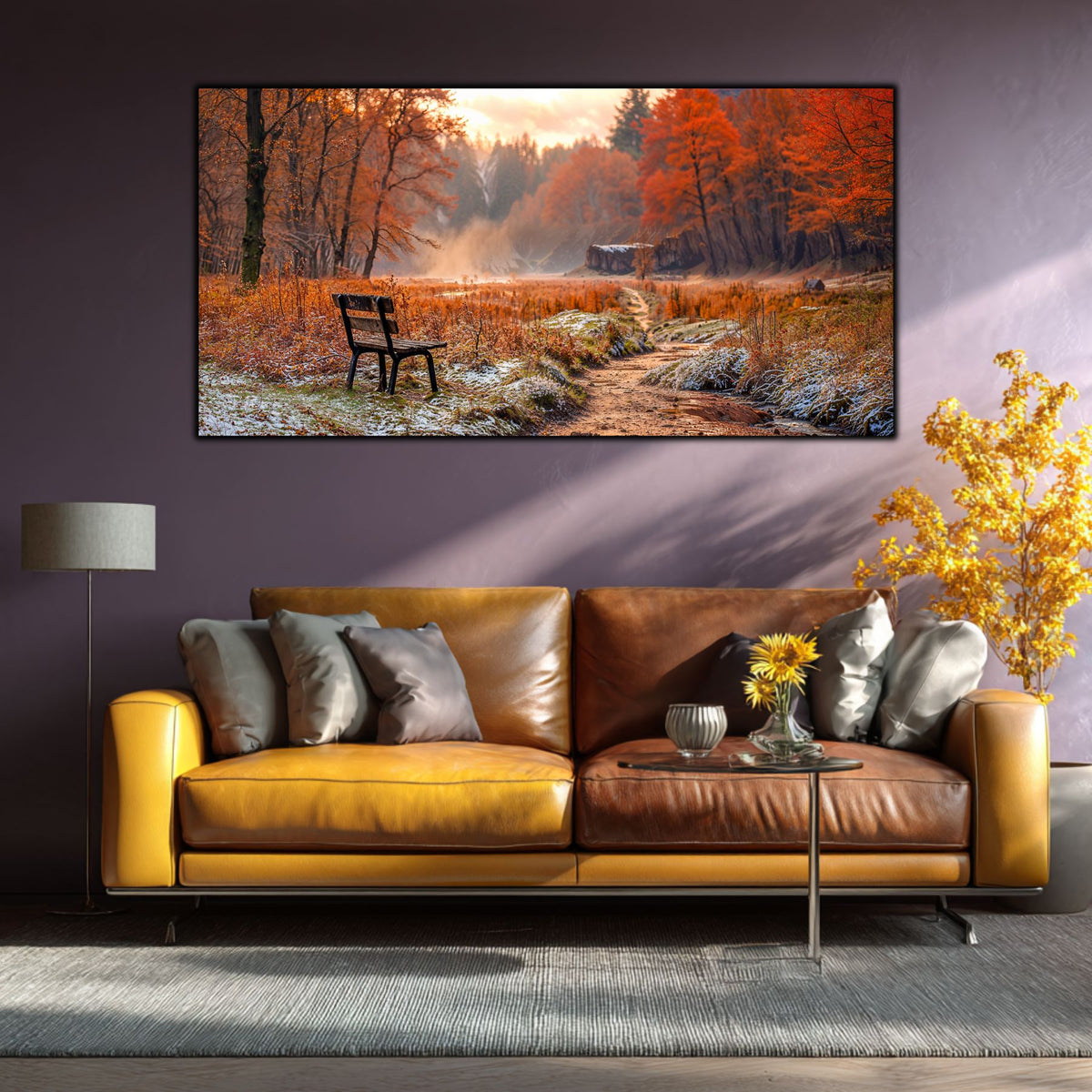 Tablou pe Sticlă Amurg în Alfabetul Toamnei | Ediție Unicat | Art-Zen Premium