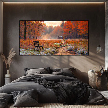 Tablou pe Sticlă Amurg în Alfabetul Toamnei | Ediție Unicat | Art-Zen Premium
