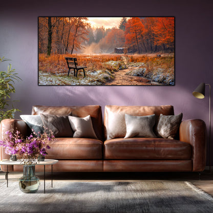 Tablou pe Sticlă Amurg în Alfabetul Toamnei | Ediție Unicat | Art-Zen Premium