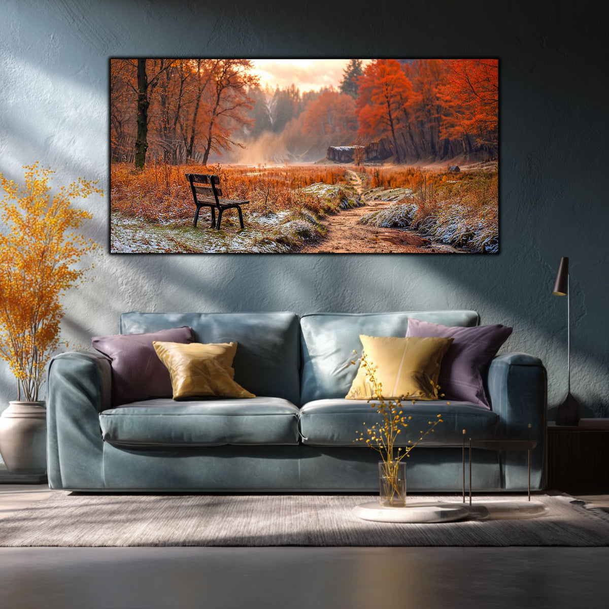 Tablou pe Sticlă Amurg în Alfabetul Toamnei | Ediție Unicat | Art-Zen Premium