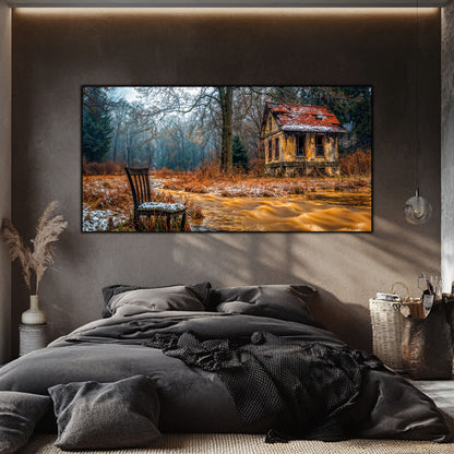 Tablou pe Sticlă Oblivion: Jocul Timpului pe Apă | Ediție Unicat | Art-Zen Premium