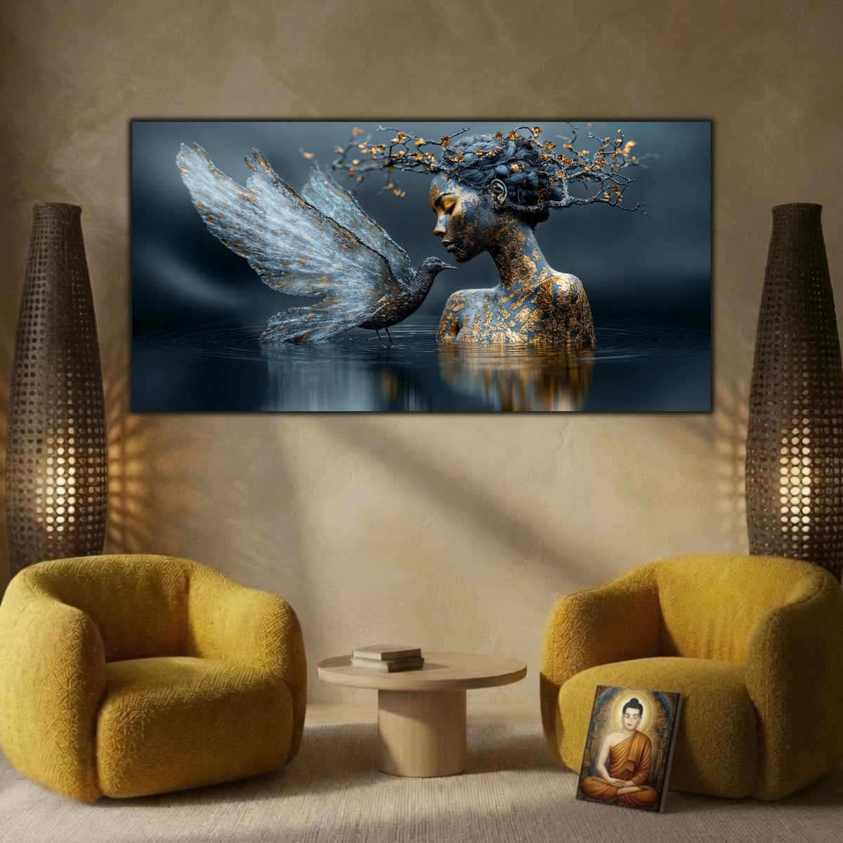 Tablou abstract pentru decor de sufragerie zen Ethereal Silence, ideal pentru un interior contemporan și relaxant